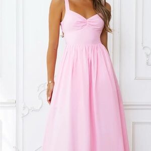 Hello Molly Blush Pink Midi Dress